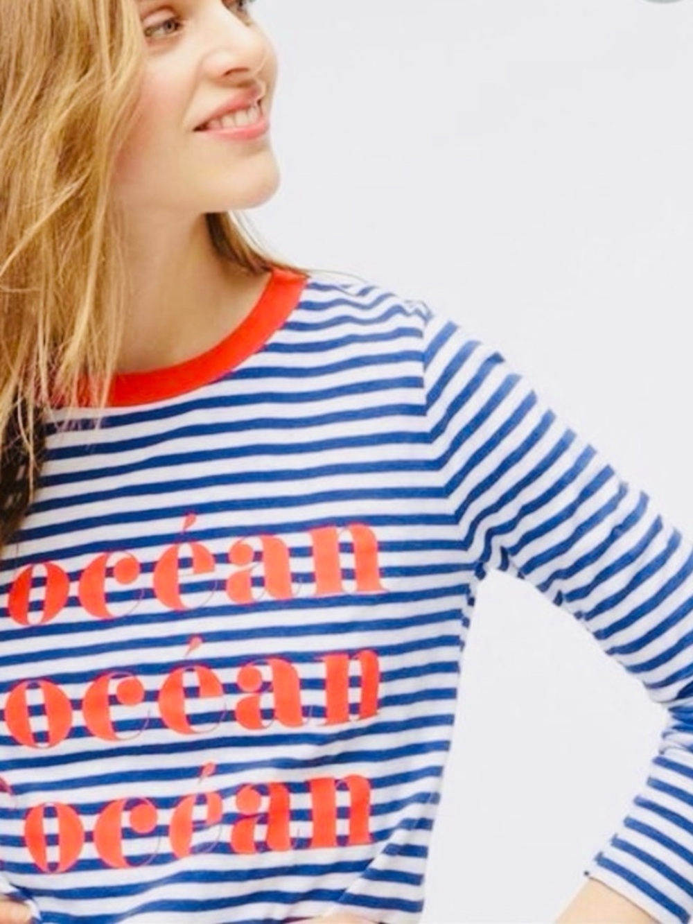 J Crew l ‘ocean Long Sleeve Tee Sz XL